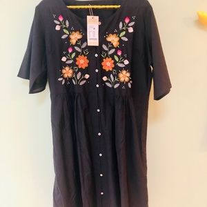 Gudrun Sjoden Dress -- New with Tags -- embroidered and lightweight
